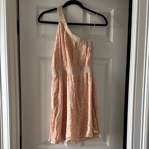 Abercrombie & Fitch One-Shoulder Peach Dress